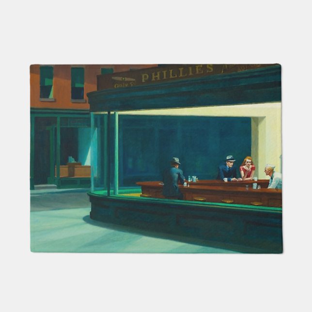 Felpudo Nighthawks Edward Hopper (Anverso)