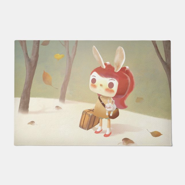 Felpudo Niña perdida en el bosque (Anverso)