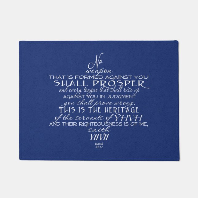 Felpudo Ninguna estrella del arma de David (Anverso)