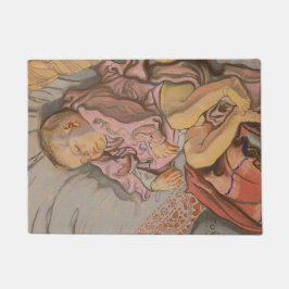 Felpudo Niño joven durmiendo en una almohada