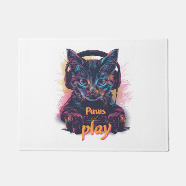 Felpudo Nivel de gatos de jugador arriba (Anverso)