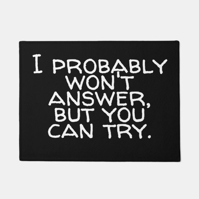 Felpudo No contestará probablemente a la cita antisocial (Anverso)