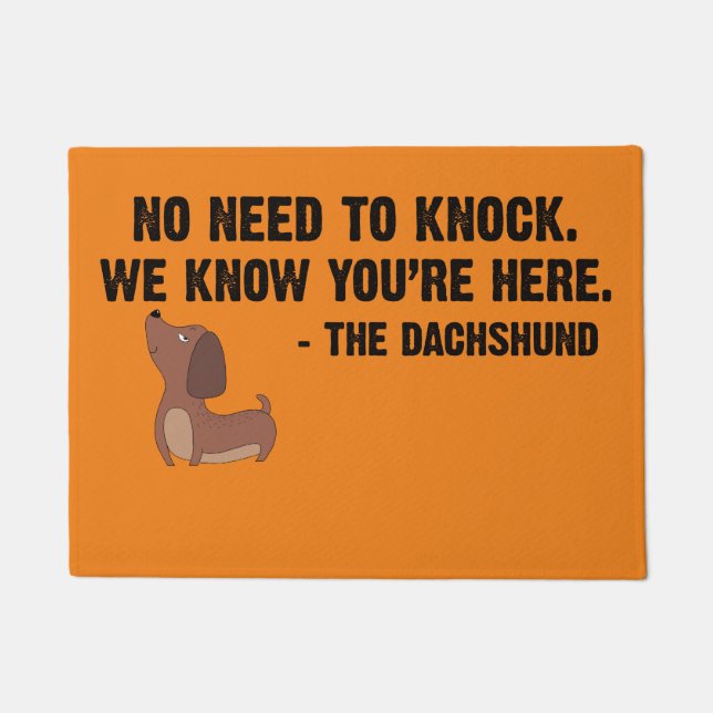 Felpudo No hay necesidad de golpear al dachshund (Anverso)