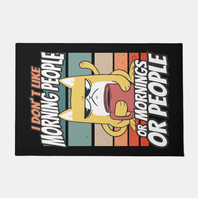 Felpudo No me gusta la gente de la mañana, de la mañana o  (Anverso)