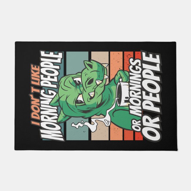 Felpudo No me gustan las personas madrugadoras ni las maña (Anverso)