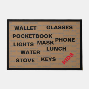 Felpudo No olviden el Doormat de los niños