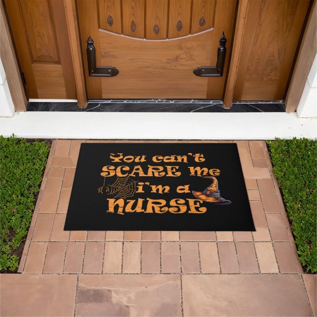Felpudo No puedes asustarme. Soy enfermera Halloween. (Exterior)