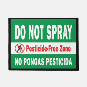 Felpudo No rociar pesticidas Español Inglés