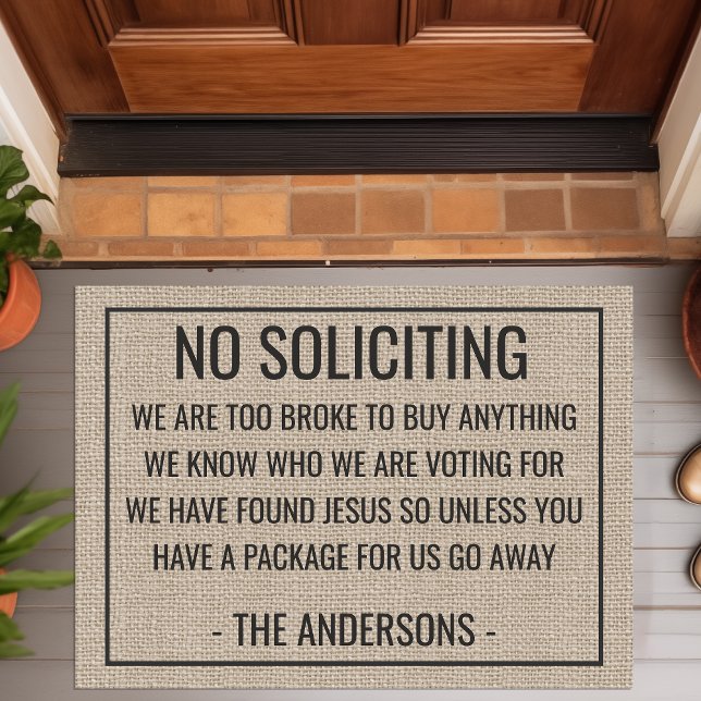 Felpudo No Solicitar Estamos Demasiado Pobres Para Comprar (Subido por el creador)