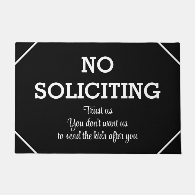 Felpudo No solicitar una cita graciosa Doormat (Anverso)