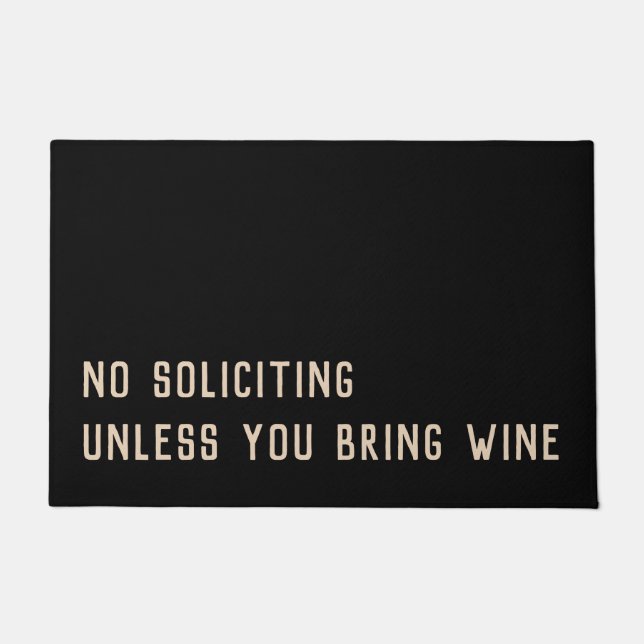 Felpudo No solicito a menos que traigas vino divertido (Anverso)