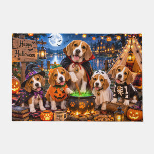 Felpudo Noche de fogata de Halloween de Beagle