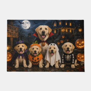 Felpudo Noche de Halloween de la familia del Labrador Retr