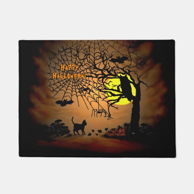 Felpudo Noche de Halloween, ¡Feliz Halloween! (Anverso)