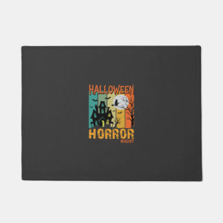 Felpudo Noche de Terror de Halloween Casa Embrujada Vector