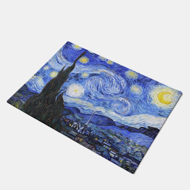 Felpudo Noche estrellada de Vincent Van Gogh (Angular)