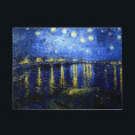 Felpudo Noche estrellada sobre el Ródano por van Gogh<br><div class="desc">Noche estrellada sobre el Ródano,  famosa pintura de Vincent van Gogh</div>