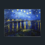 Felpudo Noche estrellada sobre el Ródano por van Gogh<br><div class="desc">Noche estrellada sobre el Ródano,  famosa pintura de Vincent van Gogh</div>