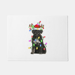 Felpudo Noche navideño alumbrando al perro de agua C de Sa