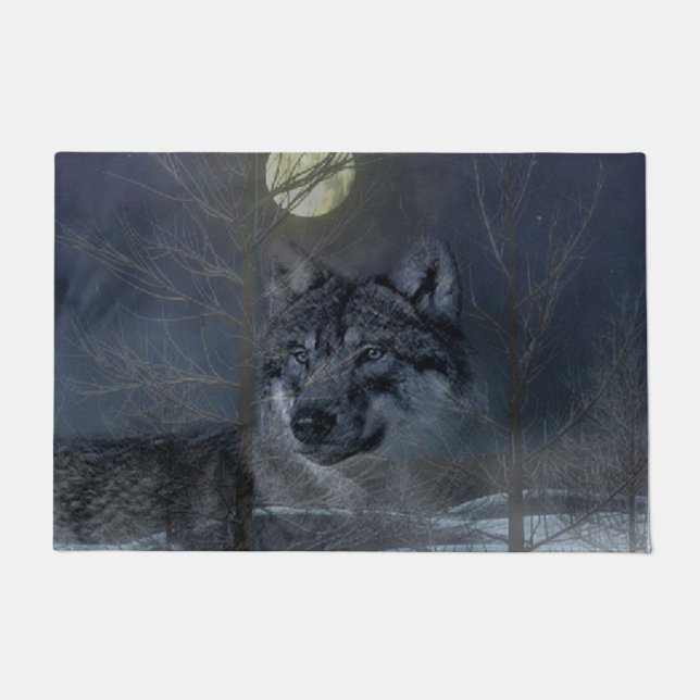 Felpudo Noche Wolf Spirit Moon (Anverso)