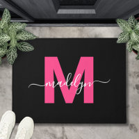 Nombre con letra script de monograma elegante pers