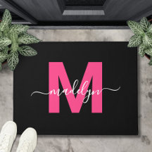 Nombre con letra script de monograma elegante pers