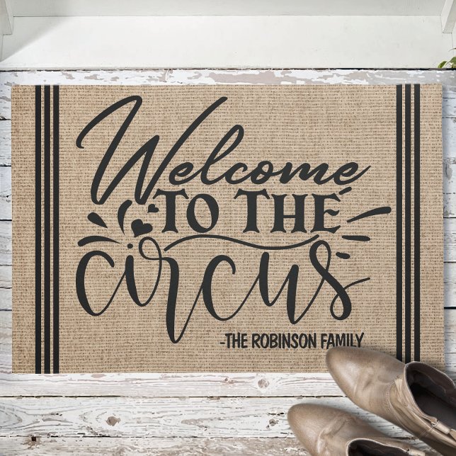 Felpudo NOMBRE DE ADD personalizado Bienvenido Al Circo (Subido por el creador)