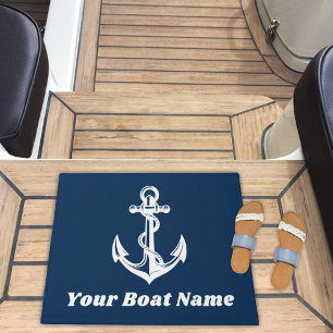 Felpudo Nombre de barco ancla marina náutica