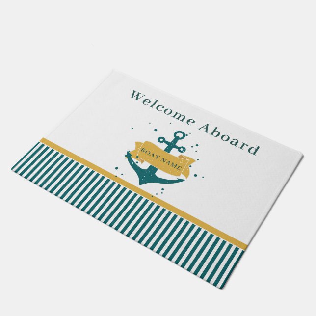 Felpudo Nombre de barco náutico personalizado (Angular)