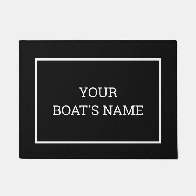 Felpudo Nombre de barco personalizado Dock Mat (Anverso)