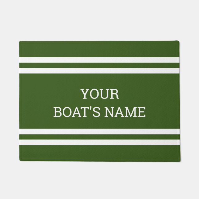 Felpudo Nombre de barco personalizado Dock Mat (Anverso)