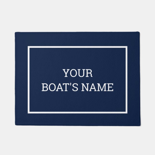 Felpudo Nombre de barco personalizado Dock Mat (Anverso)