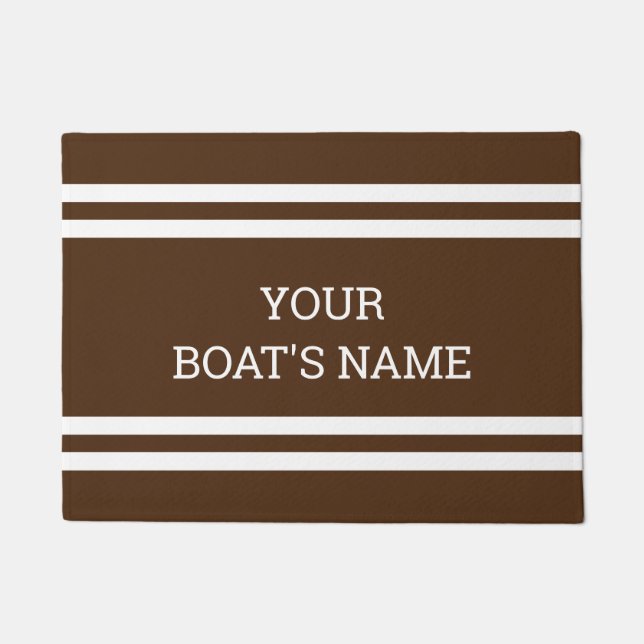 Felpudo Nombre de barco personalizado Dock Mat (Anverso)