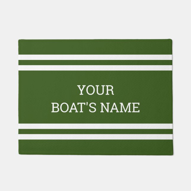 Felpudo Nombre de barco personalizado Dock Mat (Anverso)