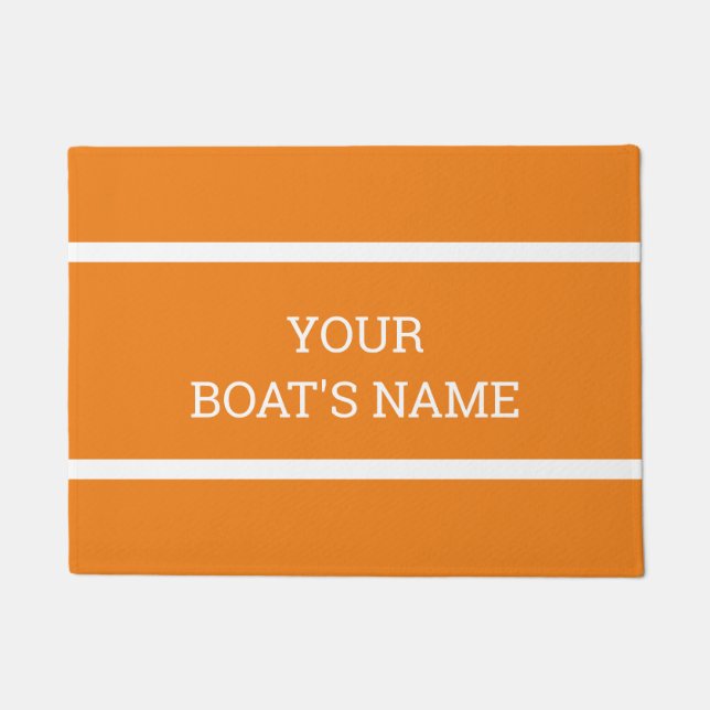 Felpudo Nombre de barco personalizado Dock Mat (Anverso)