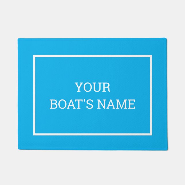 Felpudo Nombre de barco personalizado Dock Mat (Anverso)