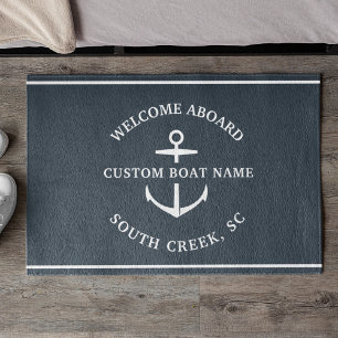 Felpudo Nombre de barco Personalizado moderno bienvenido a