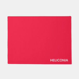 Felpudo Nombre de color rojo de Heliconia