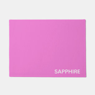 Felpudo Nombre de color rosa de zafiro