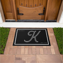Nombre de Familia con Monograma en Script Blanco N