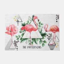 Nombre de familia geométrica del flamingo tropical