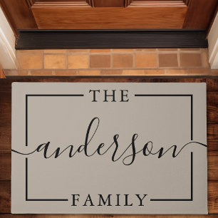 Felpudo Nombre de familia personalizado Signature Script e