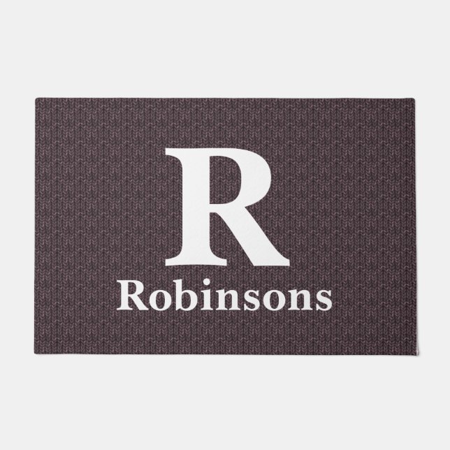 Felpudo Nombre de familia Sweater Doormat (Anverso)