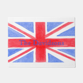 Felpudo NOMBRE de la bandera británica de Union Jack