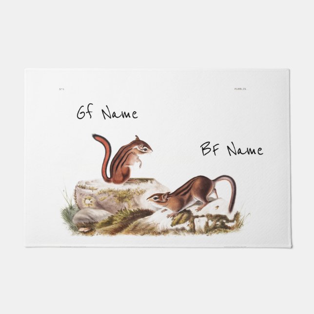 Felpudo Nombre de la pareja de ardilla terrestre del perso (Anverso)