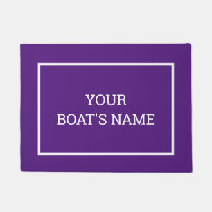 Felpudo Nombre del barco morado personalizado: Dock Mat