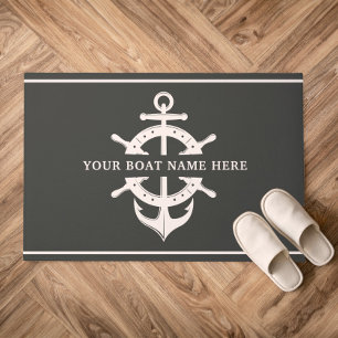 Felpudo Nombre del barco Personalizado moderno Ancla de la