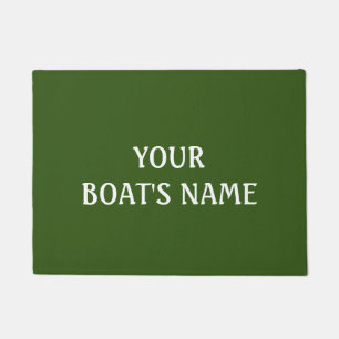 Felpudo Nombre del barco verde: Dock Mat