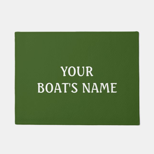 Felpudo Nombre del barco verde: Dock Mat (Anverso)