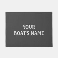 Nombre del bote gris Dock Mat
